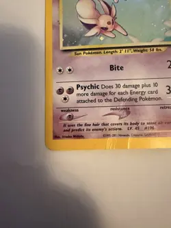 Espeon 1/75 Neo Discovery Holo Rare 80 HP English Pokemon TCG 2001 - Image 3