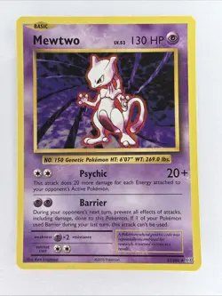 Pokemon MEWTWO 51/108 - EVOLUTIONS SET NON HOLO - NM+ - Image 1