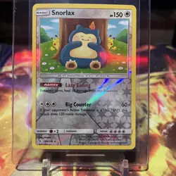 2019 Pokemon Sun & Moon Unbroken Bonds Snorlax Reverse Holo #158/214 - Image 1
