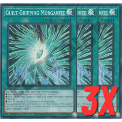 Yugioh Guilt-Gripping Morganite (DUAD-EN070) 1st Ed SUPER RARE HOLO (NM) (3X) - Image 1