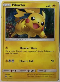 Pikachu Sun and Moon Black Star Promo #SM76 {LP} - Image 1