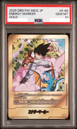 PSA 10 Dragon Ball Super Energy Marker Gold E-80 Japanese Card DBS Fusion World - Image 1