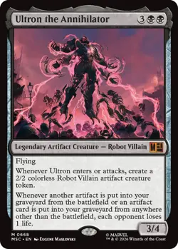 x1 Ultron the Annihilator M MTG Commander: Marvel Super Heroes M/NM, English - Image 1