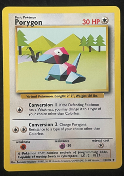 Pokemon TCG Vintage Base Set (BS) Porygon Uncommon 39/102 - Image 1