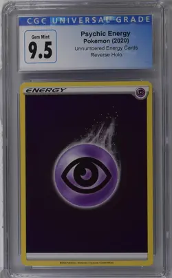 POKEMON PSYCHIC ENERGY HOLO UNNUMBERED ENERGY CARDS 2020 CGC 10 GEM MINT - Image 1