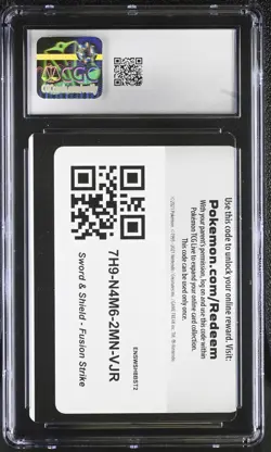 2021 Pokemon TCG SWSH Fusion Strike Code Card Misalignment Error CGC 8.5 - Image 2