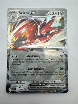 Scizor ex 111/162 - Temporal Forces - Double Rare Holo Pokemon Card - NM - Image 1