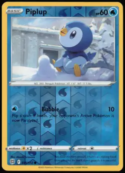 Piplup 035/172 C Brilliant Stars Pokemon Reverse Holo NM - Image 1