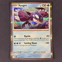 Kyogre 034/132 - Mega Evolution - Rare Holo Pokemon Card - NM - Image 1