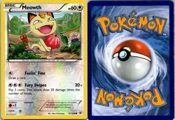 Meowth 67/108 Roaring Skies Pokemon TCG Reverse Holo C MP - Image 3