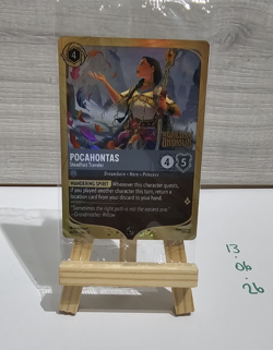 Disney Lorcana Pocahontas - Steadfast Traveler 48/P3 Holo EN PROMO stamped - Image 1
