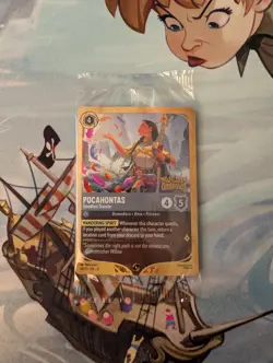 Disney Lorcana Wilds Unknown Pocahontas Steadfast Traveler 48/P3 Promo Card - Image 1