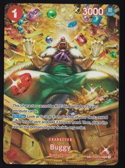 One Piece TCG OP03-008 Buggy SP Alt Art Parallel English - Image 1