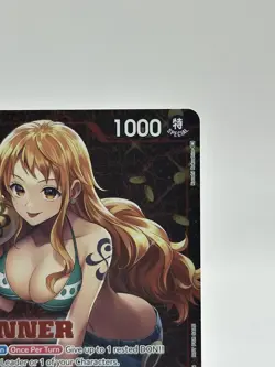 One Piece TCG ST01 007 Nami Alternate Art Winner Stamp English White Dot Top R - Image 3