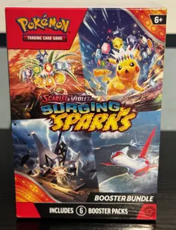 Pokemon TCG Scarlet & Violet Surging Sparks Booster Bundle Box Sealed 6 Packs - Image 1