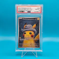 Pikachu With Grey Felt Hat SVP 085 Pokemon Van Gogh Promo Card PSA 10 GEM MINT⚡ - Image 1