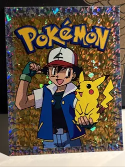 1999 Pokemon Merlin Topps Holographic Prism Card Ash And Pikachu S29 - Image 2