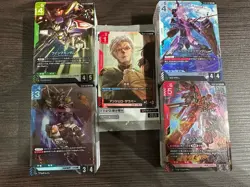 Gundam Card Game Set of 4 Starter Decks + Promos (Japanese Language) - Image 1