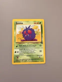 Venonat 63/64 - Common - WoTC Vintage Jungle Set Pokemon Card NM/LP - Image 1