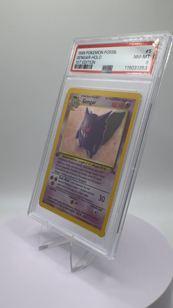 Gengar 1st Edition Fossil 5/62 Holo PSA 8 NM-Mint Pokemon Card Cert #115031353 - Image 2