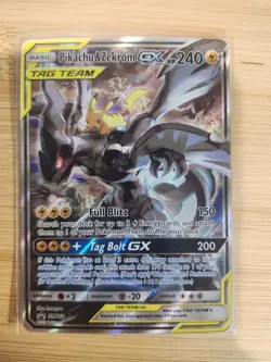 Pikachu and Zekrom GX Tag Team Card SM168 Promo - Excellent Condition - Image 1