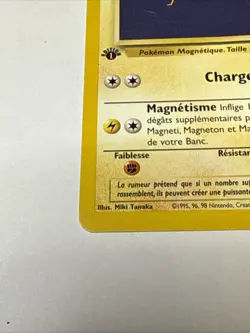 FRENCH Pokemon Card "MAGNETI" First Edition 2000 Team Rocket Common 60/82 LP - Image 5