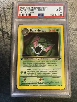 2000 Team Rocket 1st Edition Dark Golbat 7/82 - PSA 9 - Holo Rare Pokemon Card - Image 1
