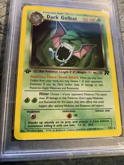 2000 Team Rocket 1st Edition Dark Golbat 7/82 - PSA 9 - Holo Rare Pokemon Card - Image 3