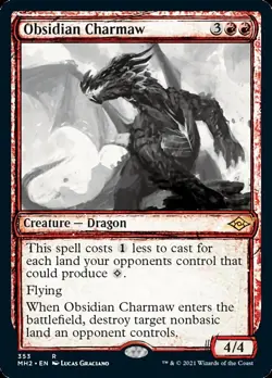 Obsidian Charmaw (Sketch) [Modern Horizons 2] Magic MTG - Image 2