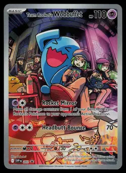 Team Rocket's Wobbuffet 203 - Pokemon Scarlet & Violet Promo (NM) - Image 1