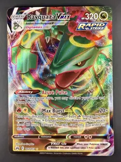 Pokemon Rayquaza VMAX Full Art Rapid Strike Holo Card 218/203 NM - Image 1