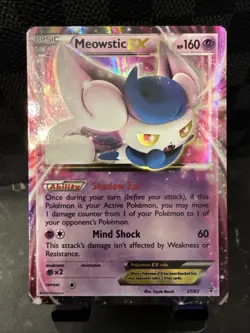 Pokemon Meowstic EX Full Art Holo Ultra Rare 37/83 Generations TCG Card 2014 - Image 1