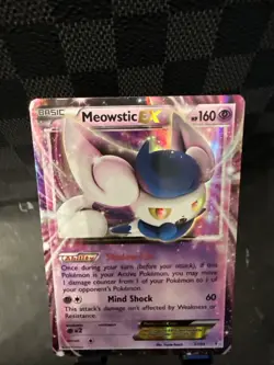 Pokemon Meowstic EX Full Art Holo Ultra Rare 37/83 Generations TCG Card 2014 - Image 2