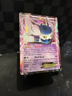Pokemon Meowstic EX Full Art Holo Ultra Rare 37/83 Generations TCG Card 2014 - Image 4