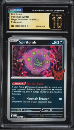 CGC Pristine 10 Spiritomb Pokeween Event 2025 Pokemon Card #087 - Image 1