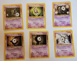 Pokemon Unown Mixed Card Lot 8 Different Sets - Image 2