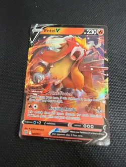 Entei V 022/172 Holo V Rare Brilliant Stars Pokemon Near Mint - Image 1