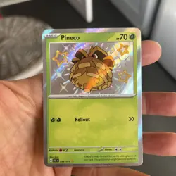 Pineco 099/091 Shiny Holo Rare Paldean Fates Pokemon Card NM-Mint TCG - Image 1