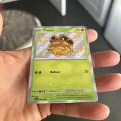 Pineco 099/091 Shiny Holo Rare Paldean Fates Pokemon Card NM-Mint TCG - Image 2