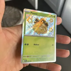 Pineco 099/091 Shiny Holo Rare Paldean Fates Pokemon Card NM-Mint TCG - Image 3