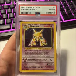 1999 Pokemon Base Set Alakazam 1/102 Holo Rare English PSA 9 - Image 1