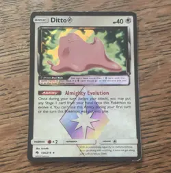 Pokemon TCG Ditto Prism Star 154/214 SM Lost Thunder Holo English 2018 - Image 1