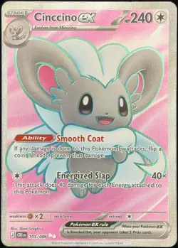 Cinccino ex 105/086 - FULL ART - NM - Chaos Rising - Image 1