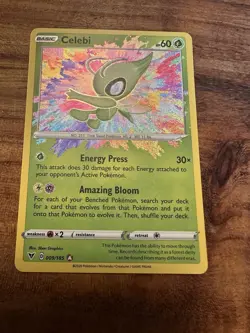 Celebi 009/185 Vivid Voltage Amazing Rare Holo Pokemon Card 2020 - Image 2