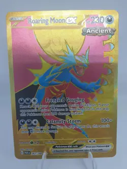Roaring Moon EX 262/18 Paradox Rift PAR Gold Hyper Rare Pokemon card NM - Image 1