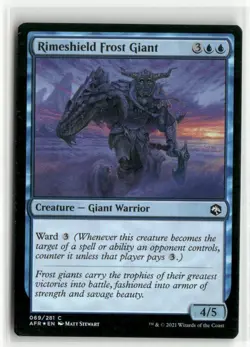 Rimeshield Frost Giant FOIL Adventures in the Forgotten Realms MTG NM - Image 1