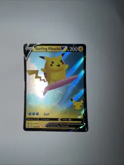 Surfing Pikachu V 008/025 Holo V Rare Celebrations Pokemon Near Mint - Image 3