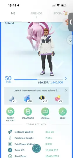Pokemon Go (Stage 50)Shiny legendary Diagla(roar)&Palkia(Rend) ( 42 Legendarys ) - Image 1