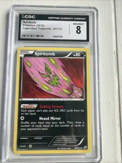 Pokemon Spiritomb Legendary Treasures 87/113 Uncommon grated CGC 8 NM/Mint 🔥 ￼ - Image 1