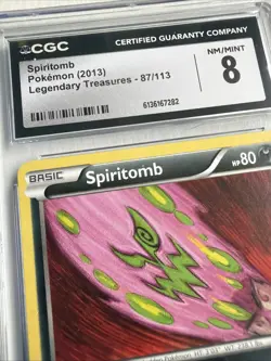 Pokemon Spiritomb Legendary Treasures 87/113 Uncommon grated CGC 8 NM/Mint 🔥 ￼ - Image 2